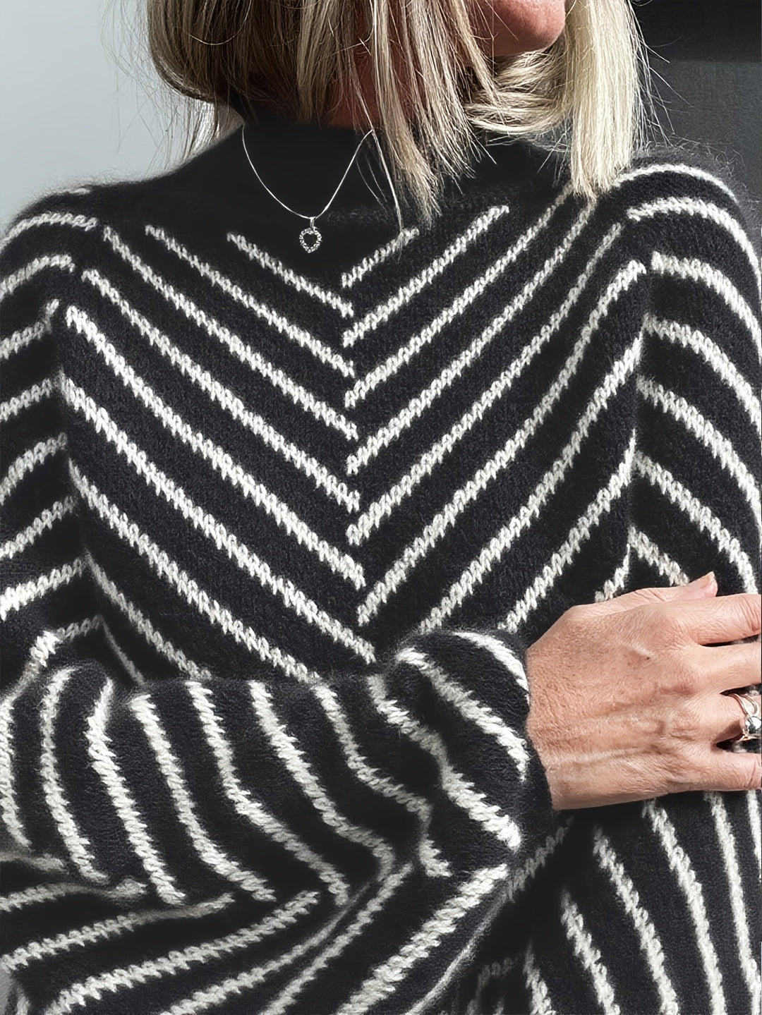 Klarysa – Alkalmi Hosszú Ujjú Kötött Pulóver