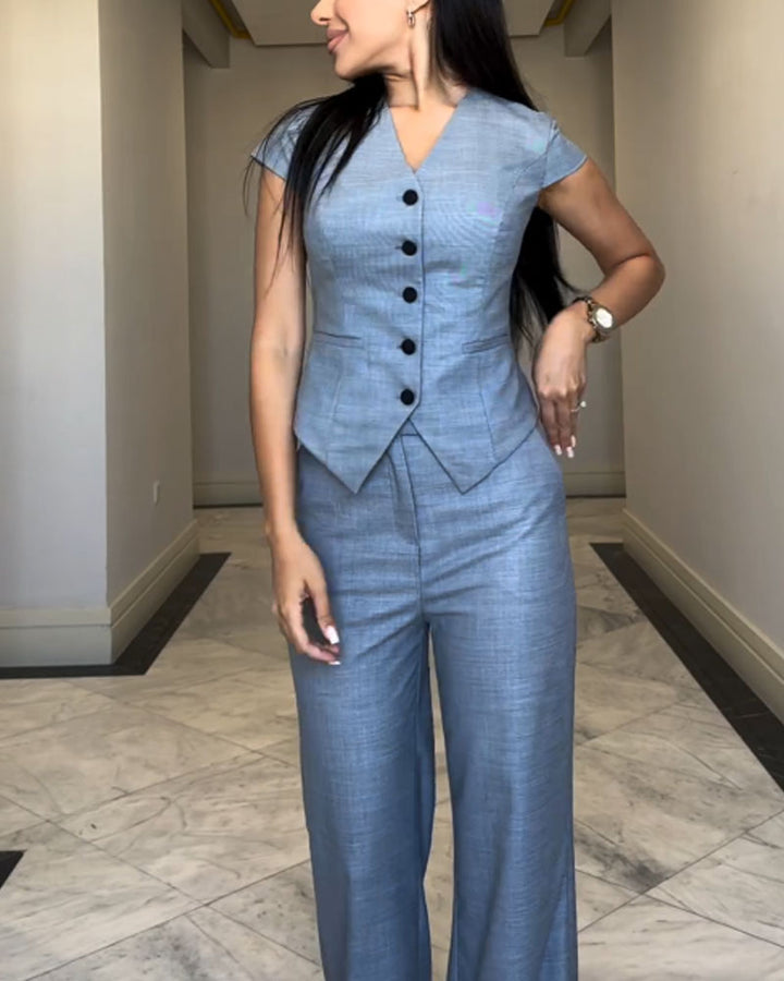 Nizhoni - Lenvászon Blúz és Nadrág Szett