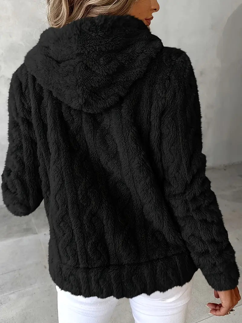 Ganka - Hosszú Ujjú Kapucnis Cipzár Pulóver