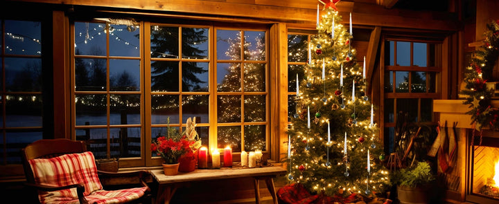 TreeLume - Karácsonyfa LED Gyertyák Kristálygömbös Akasztóval