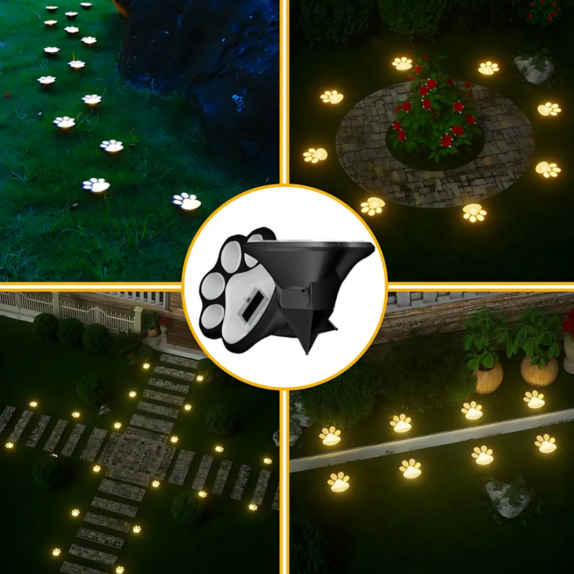 PawGlow - Kültéri LED-es Napelemes Kerti Mancsvilágítás