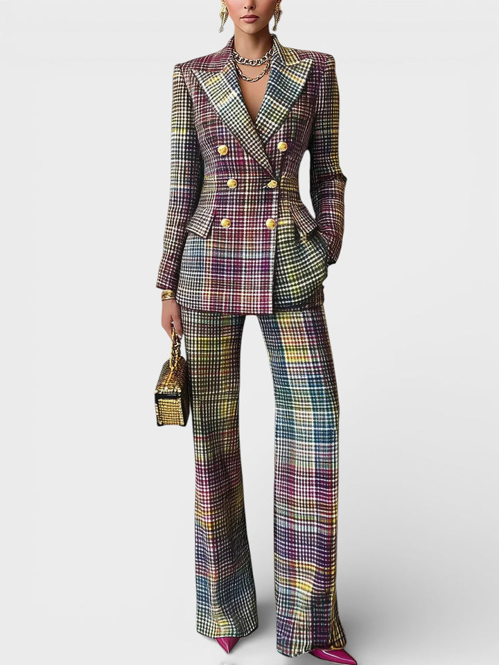 Kalyn – Kétsoros Blézer és Széles Szárú Nadrág