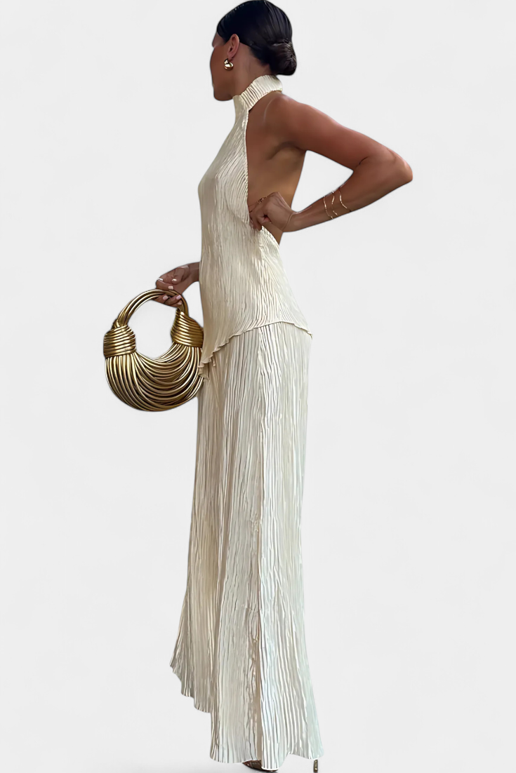 Lucindra - Aszimmetrikus Redős Felső Es Nadrág