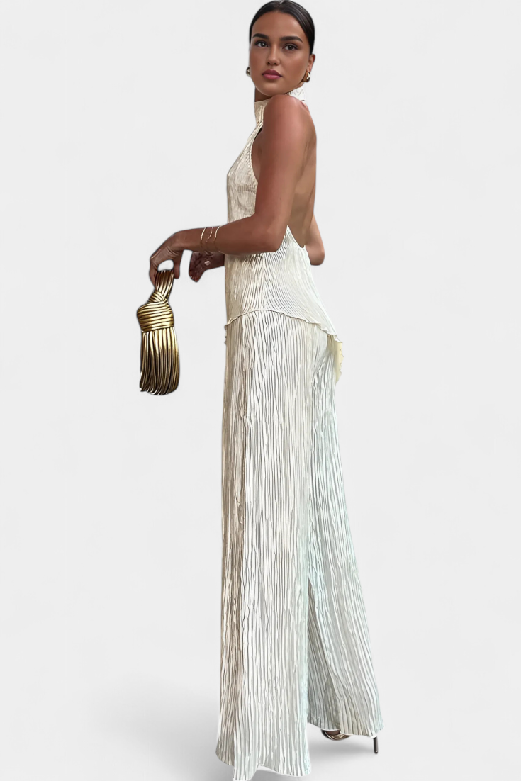 Lucindra - Aszimmetrikus Redős Felső Es Nadrág