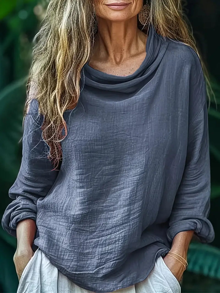Hellen - Elegáns Hosszú Ujjú Blúz