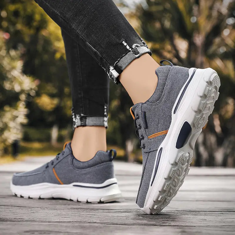 Keidean - Lélegző Vászon Cipőfűzős Tornacipő