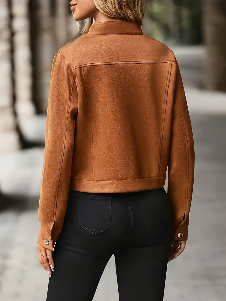 Slavica - Vintage Hosszú Ujjú Kabát Elülső Gombokkal