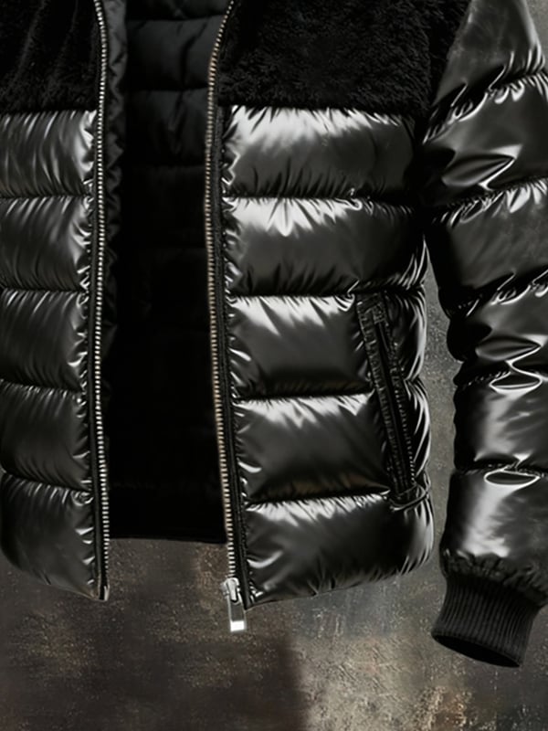 Maignan - Retro Meleg Plüss Patchwork Kültéri Kabát