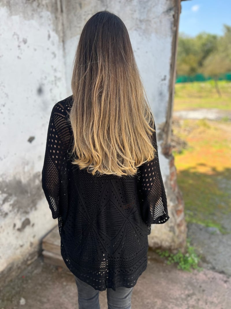 Veronique - Üreges Félhosszú Ujjú Kardigán