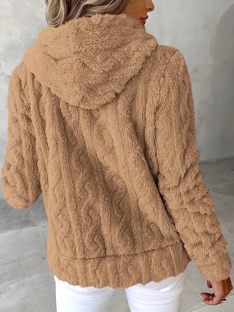 Ganka - Hosszú Ujjú Kapucnis Cipzár Pulóver