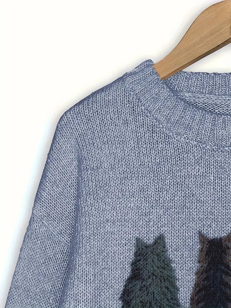 Urvana - Macska Nyomtatás Hosszú Ujjú Pulóver