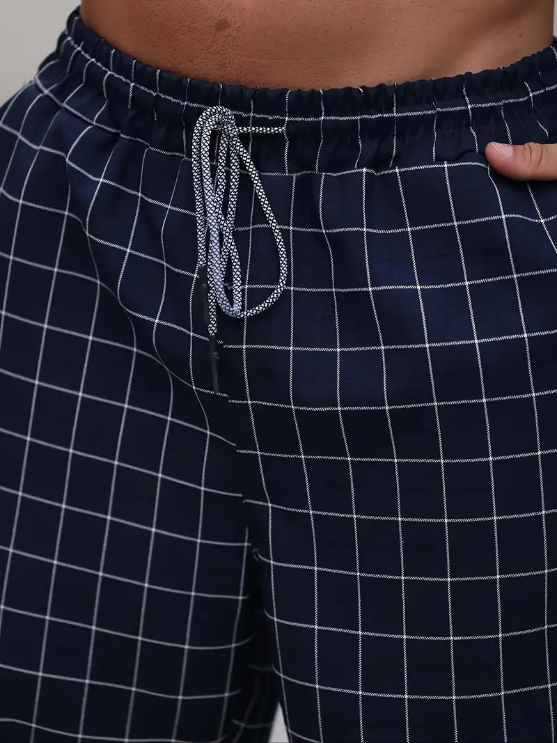 Rodolfo - Lélegző Plaid Nyomtatás Nadrág