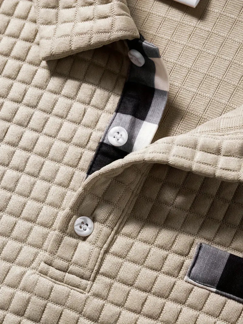 Hughes – Alkalmi Vastag Kötésű Gombos Ing