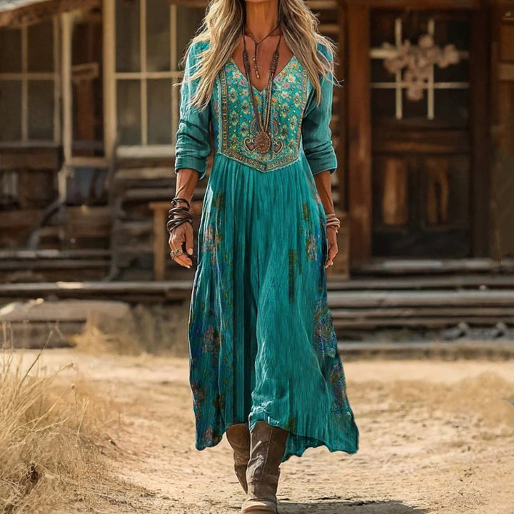 Georgina - Vintage Virágos Ruha