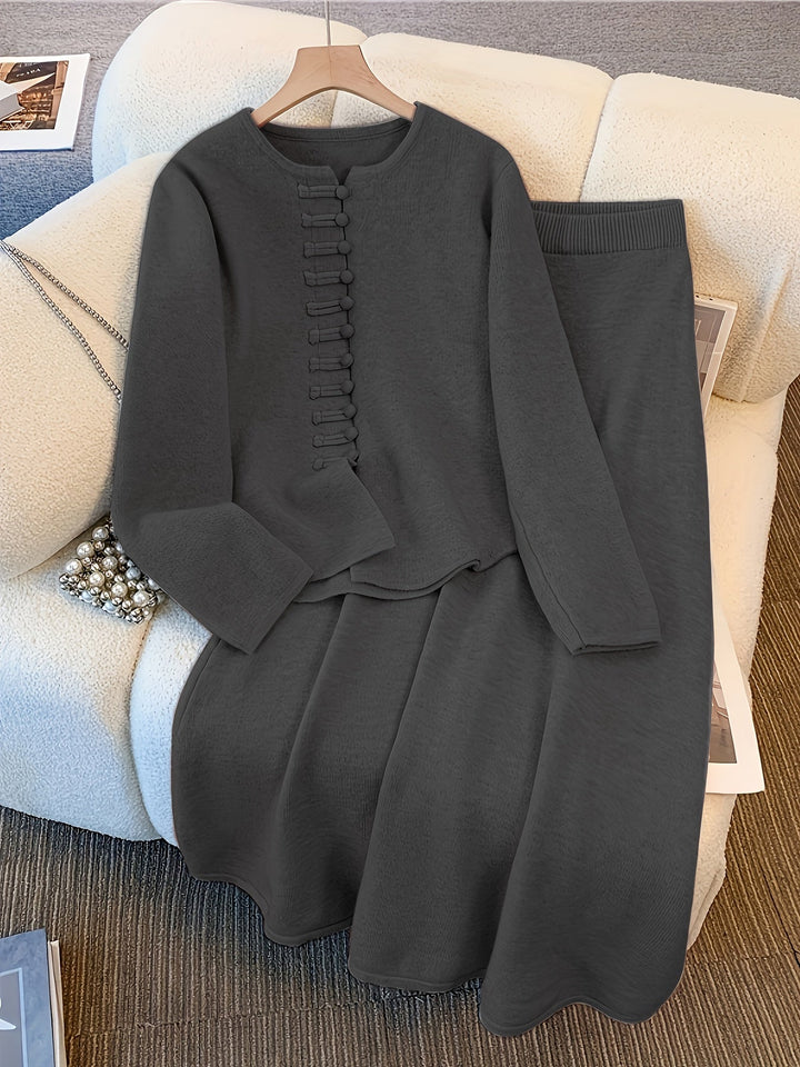 Zorine - Gombos Kardigán Kétrészes Szett