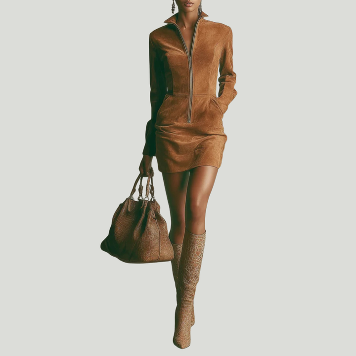 Narion - Szarvasbőr Cipzáras Ruha