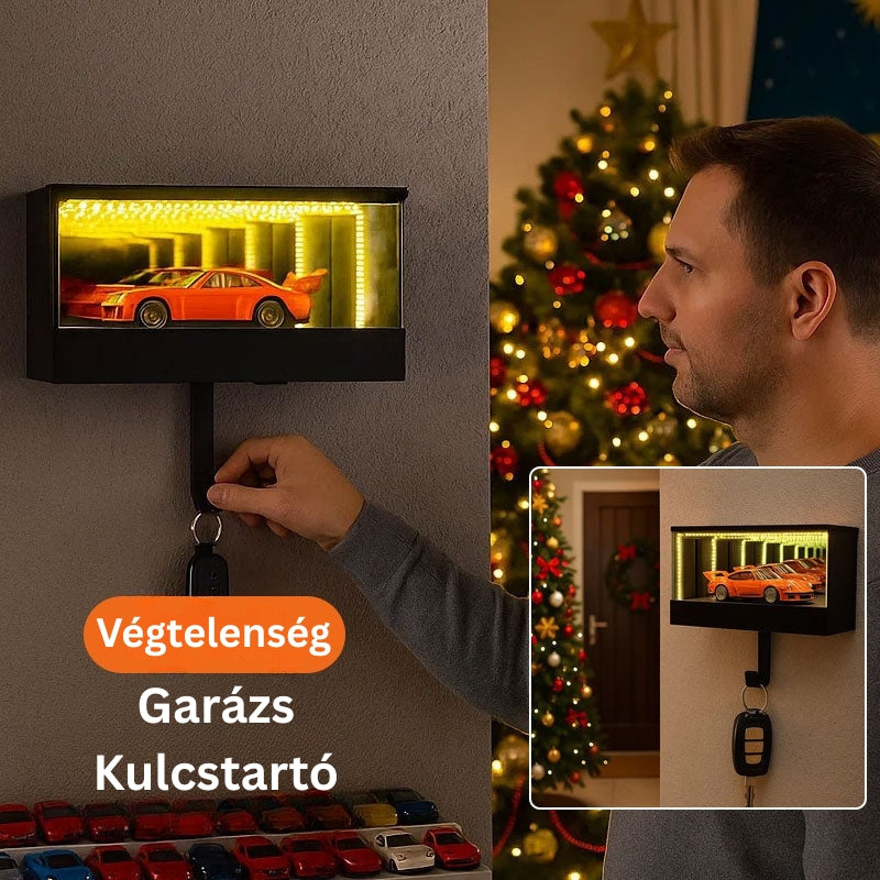 NeonMirror - Végtelen Garázs Kulcstartó