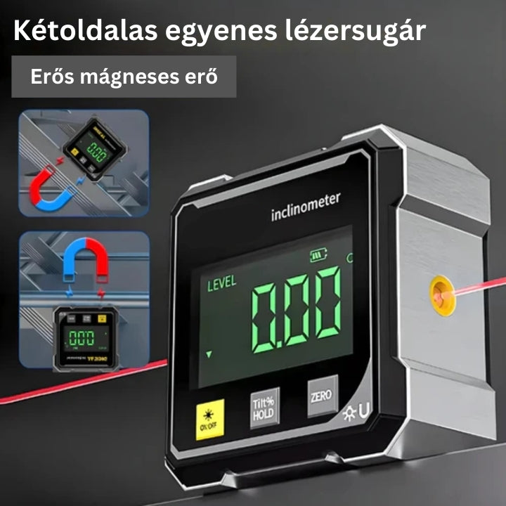 AngleMaster - Digitális Mágneses Selyem Lézeres Dőlésmérő
