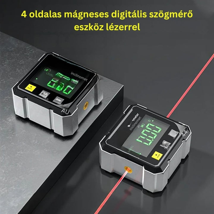MagPro - 4 Oldalas Mágneses Digitális Szögmérő Lézerrel