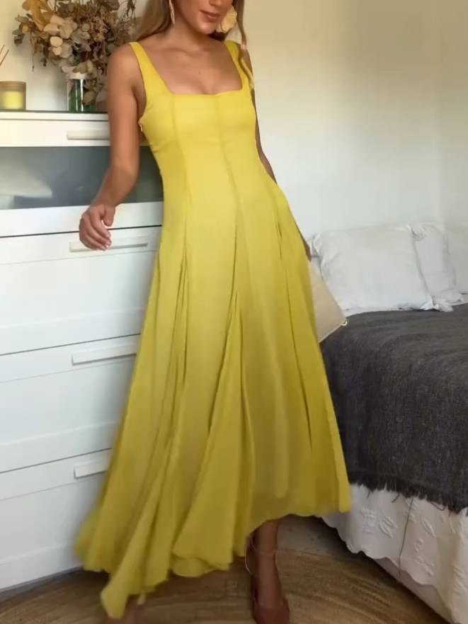 Solmaz - Alkalmi Hosszú Ruha Pántokkal