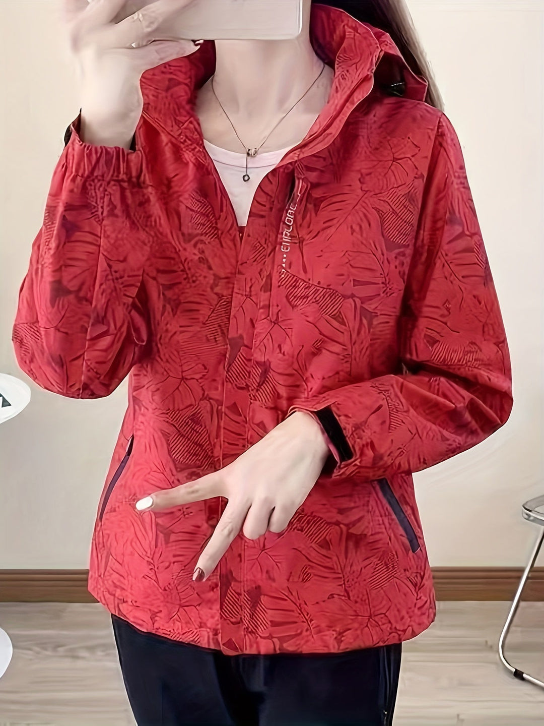 Joana - Szélálló Nyomtatott Kabát