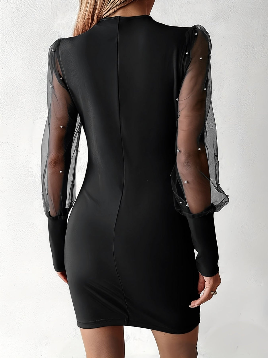 Yamato - Gyöngyös Redős Ruha Tüll Ujjakkal