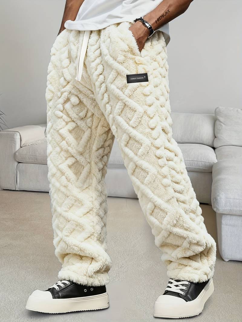 Zecharia - Geometrikus Mintás Nadrág Rugalmas Derékkal