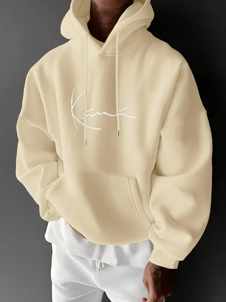 Jayasuriya – Kényelmes Kapucnis Pulóver Jellegzetes Nyomtatással