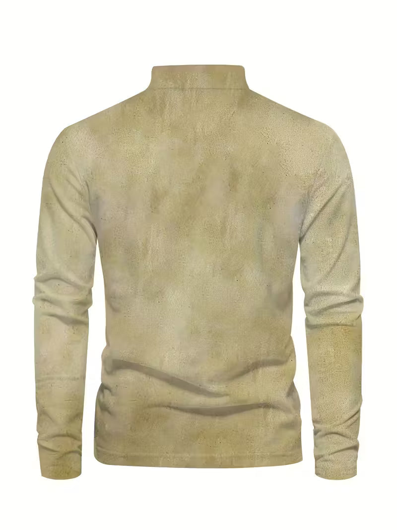 Giles - Stílusos 3D Vitorlás Nyomtatott Galléros Ing