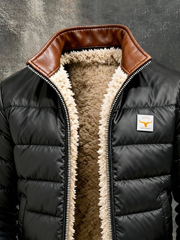 Youssouf – Vintage Bőr Varrású Outdoor Kabát