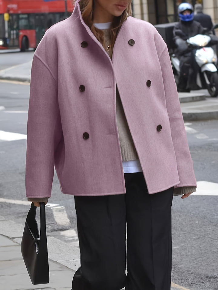 Deanne - Elegáns Kétsoros Bézs Kabát