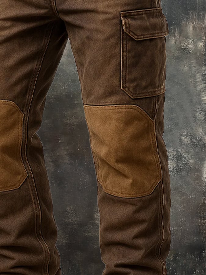 Zakary – Vintage Kopott Hatású Kalandos Varrású Térdig érő Nadrág