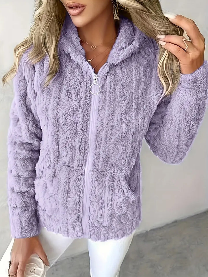 Ganka - Hosszú Ujjú Kapucnis Cipzár Pulóver