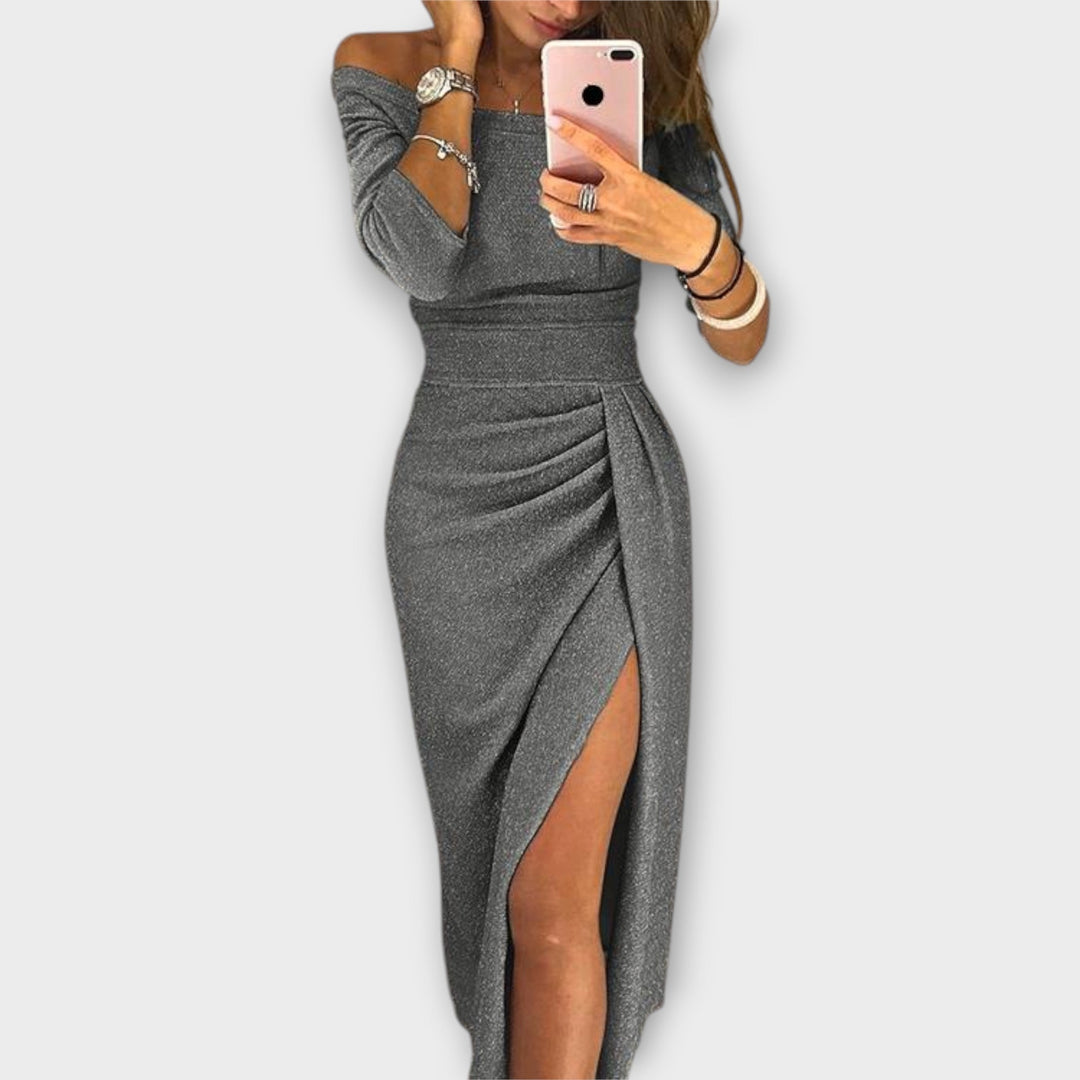 Minjee - Elegáns Vállpántos Ruha