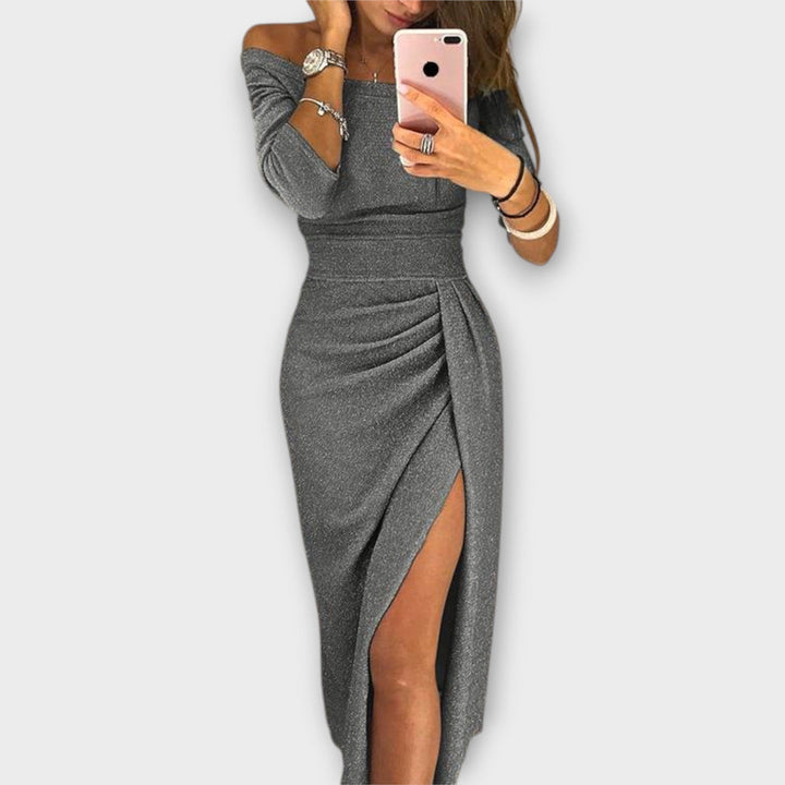 Minjee - Elegáns Vállpántos Ruha