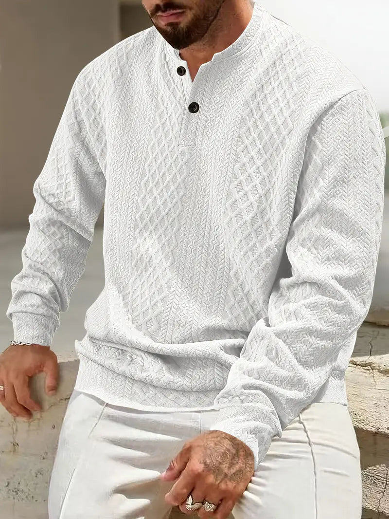 Warriner – Hosszú Ujjú Pulóver Geometrikus Mintával