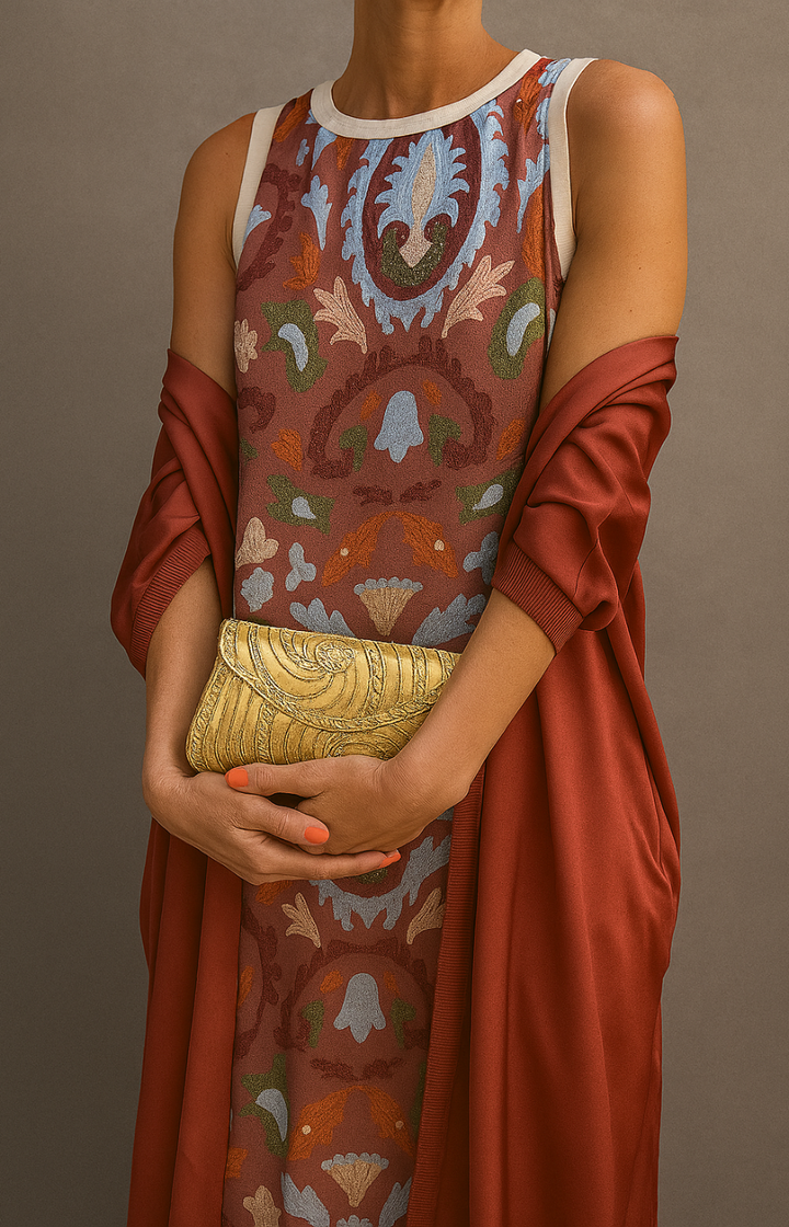 Irmtraut - Gazdag Patren Nyomtatott Ruha