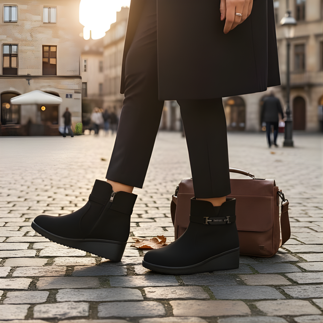 Alwara - Oldalsó Cipzárral Ellátott Bokacsizma