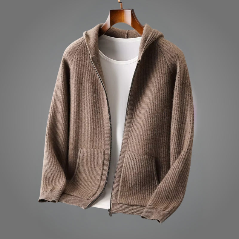 Romain - Kötött Kapucnis Pulóver Cipzárral