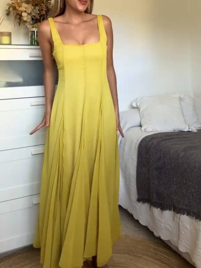 Solmaz - Alkalmi Hosszú Ruha Pántokkal