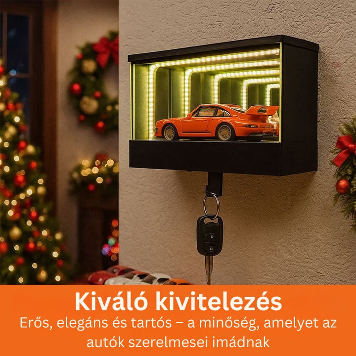 NeonMirror - Végtelen Garázs Kulcstartó