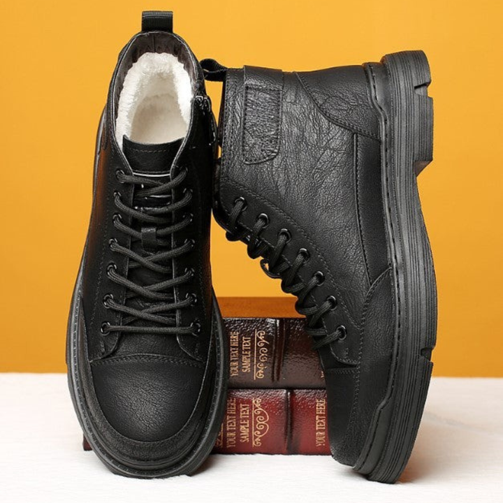 Patterson - Fűzős Bőr Bokacsizma