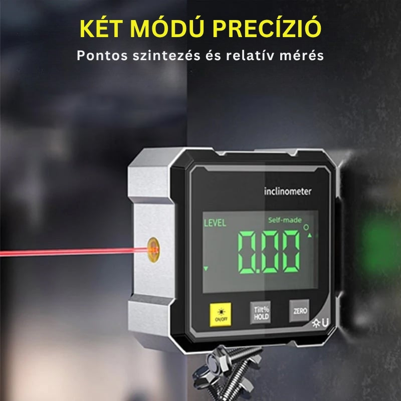 MagPro - 4 Oldalas Mágneses Digitális Szögmérő Lézerrel
