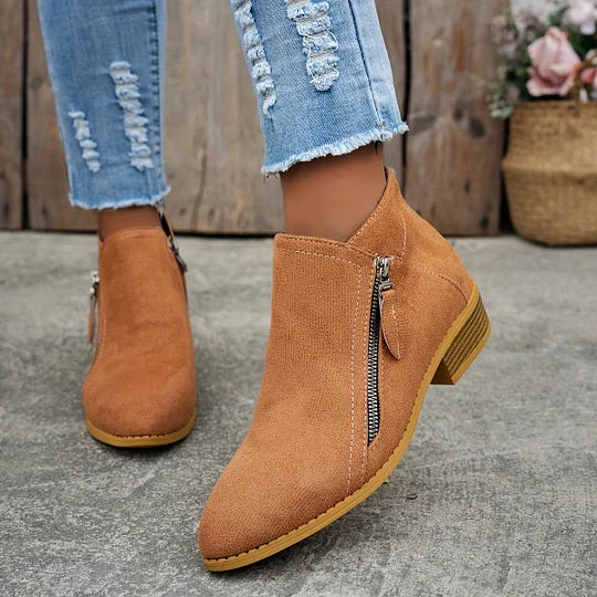 Farah - Ortopéd Bőr Bokacsizma Cipzárral