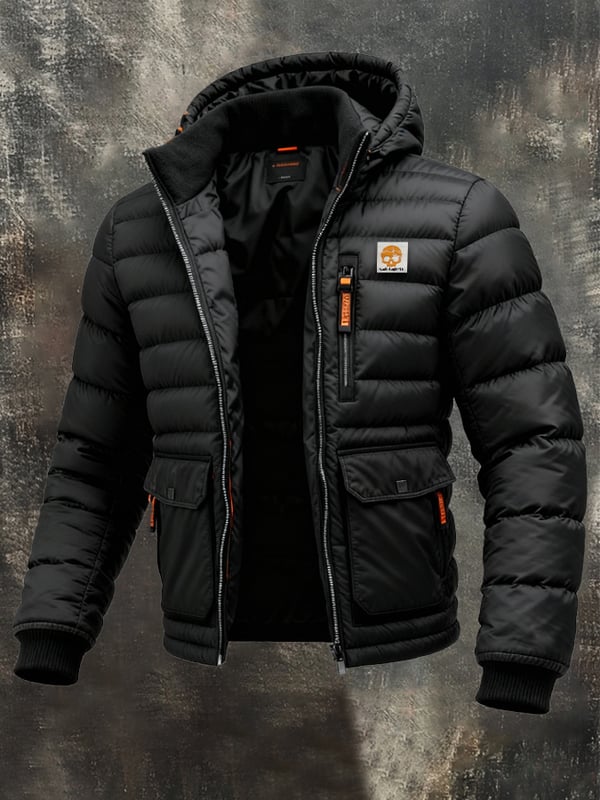 Jitendra - Retro Kapucnis Kabát Cipzárral