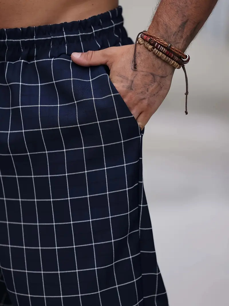 Rodolfo - Lélegző Plaid Nyomtatás Nadrág