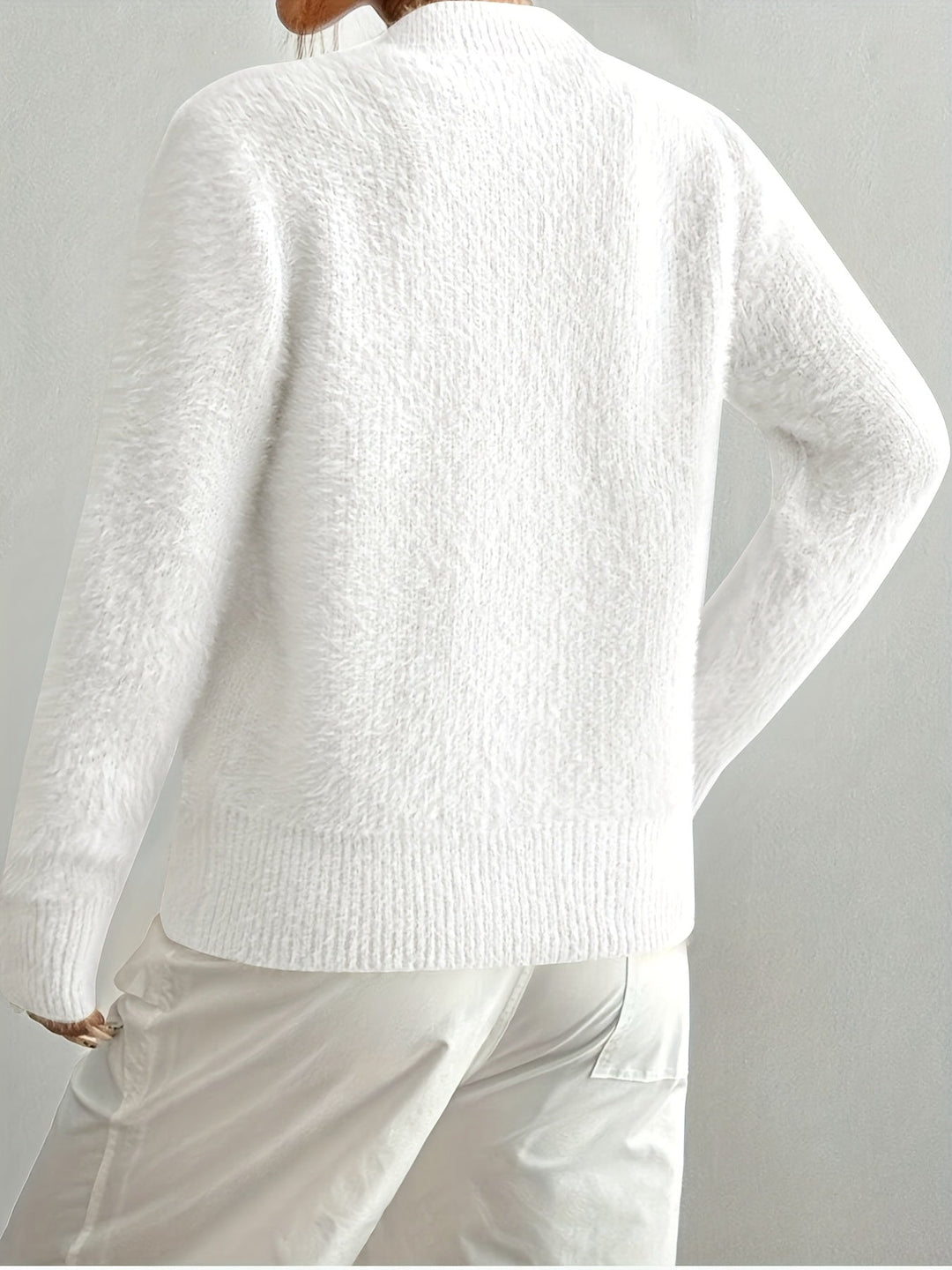 Smelissa – Szív Gombos Hosszú Ujjú Kötött Kardigán