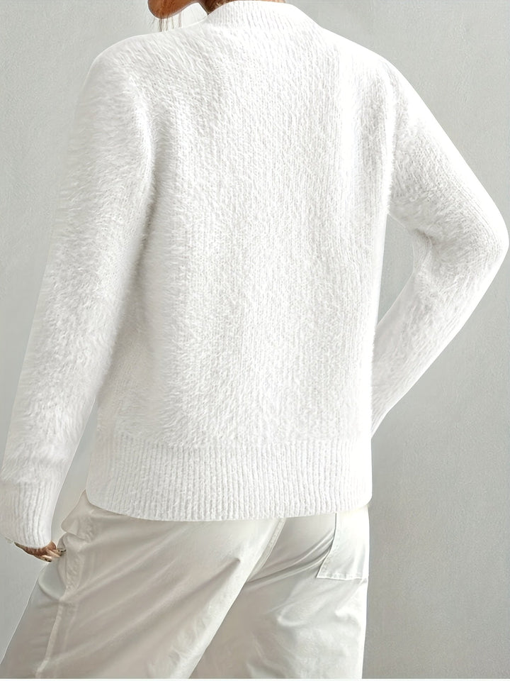 Smelissa – Szív Gombos Hosszú Ujjú Kötött Kardigán