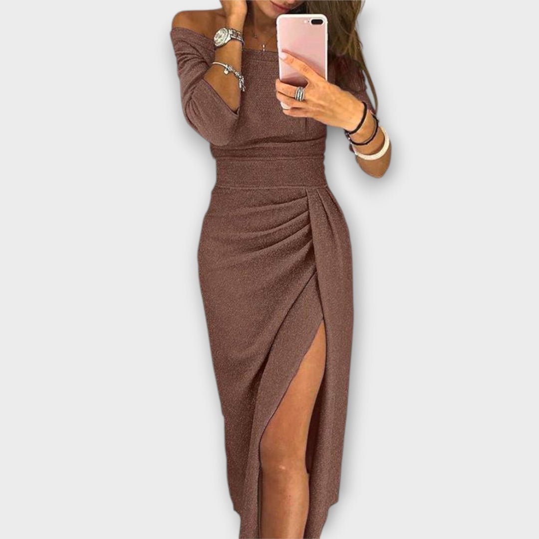 Minjee - Elegáns Vállpántos Ruha