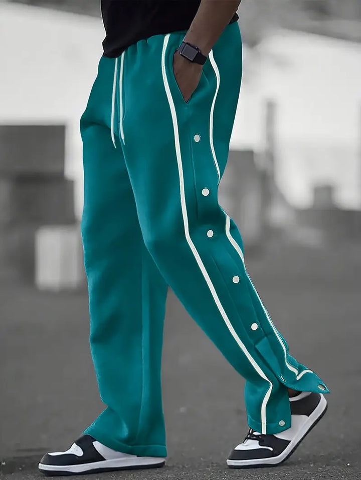 Mendis – Alkalmi Sportos Egyenes Szárú Nadrág Patentos Gombbal